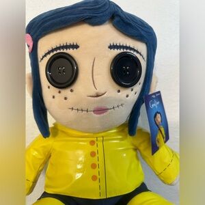 Coraline Plush Doll with Yellow Raincoat